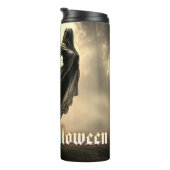 Schwarzer Geist in Höllscape - Halloween Thermosbecher (Nach rechts gedreht)