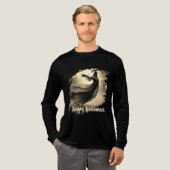 Schwarzer Geist in Höllscape - Halloween Tri-Blend Shirt (Volle Vorderseite)