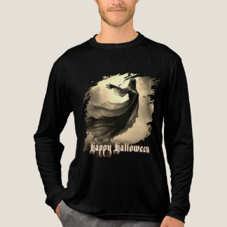 Schwarzer Geist in Höllscape - Halloween Tri-Blend Shirt