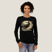 Schwarzer Geist in Höllscape - Halloween Tri-Blend Shirt (Volle Vorderseite)