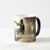 Schwarzer Geist in Höllscape - Halloween Verwandlungstasse (VorderseiteRechts)