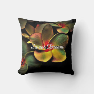 Schwarzer & gelber blumenreicher Schlaf Kissen