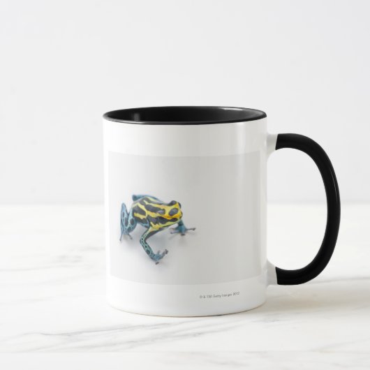 Schwarzer, gelber und blauer Gift-Pfeil-Frosch Tasse (Rechts)