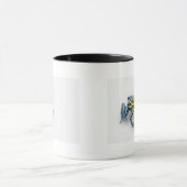 Schwarzer, gelber und blauer Gift-Pfeil-Frosch Tasse (Zentrum)