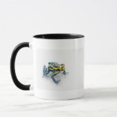 Schwarzer, gelber und blauer Gift-Pfeil-Frosch Tasse (Links)