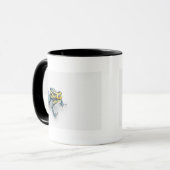 Schwarzer, gelber und blauer Gift-Pfeil-Frosch Tasse (Vorderseite Links)