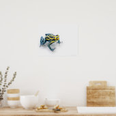 Schwarzer, Gelber und Blauer Giftfrösch Poster (Küche)