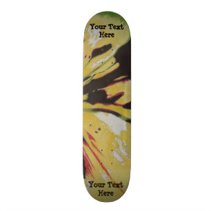 schwarzer gelber ursprünglicher moderner skateboard