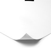 Schwarzer geometrischer Inguz (Der Gott-Ing) Wikin Poster (Ecke)