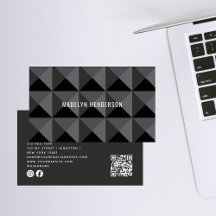 Schwarzer geometrischer, moderner, fett Abstrakter