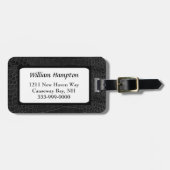 Schwarzer Gepäckanhänger (Vorderseite horizontal)