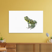 Schwarzer Gepunktet-grüner Gift-Dart-Frosch Leinwanddruck (Insitu (Wohnzimmer))