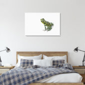 Schwarzer Gepunktet-grüner Gift-Dart-Frosch Leinwanddruck (Insitu (Schlafzimmer))