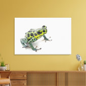 Schwarzer Gepunktet-grüner Gift-Dart-Frosch Leinwanddruck (Insitu (Wohnzimmer))