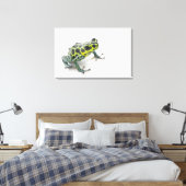 Schwarzer Gepunktet-grüner Gift-Dart-Frosch Leinwanddruck (Insitu (Schlafzimmer))