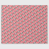 Schwarzer Gepunkteter Dalmatiner Geschenkpapier (Flach)