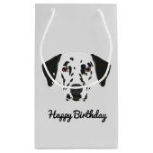 Schwarzer gepunkteter Dalmatiner Kleine Geschenktüte (Rückseite)