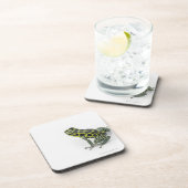 Schwarzer gepunkteter grüner Gift-Pfeil-Frosch Getränkeuntersetzer (Rechte Seite)