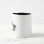 Schwarzer gepunkteter grüner Gift-Pfeil-Frosch Tasse (Zentrum)