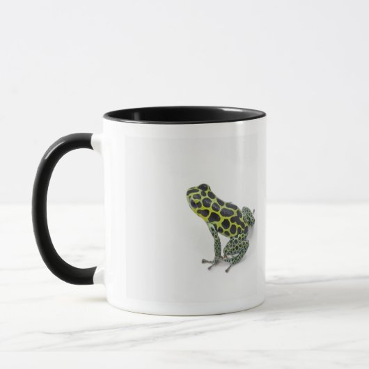 Schwarzer gepunkteter grüner Gift-Pfeil-Frosch Tasse (Links)