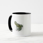 Schwarzer gepunkteter grüner Gift-Pfeil-Frosch Tasse (Vorderseite Links)