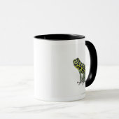 Schwarzer gepunkteter grüner Gift-Pfeil-Frosch Tasse (VorderseiteRechts)