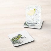 Schwarzer gepunkteter grüner Gift-Pfeil-Frosch Untersetzer (Rechte Seite)