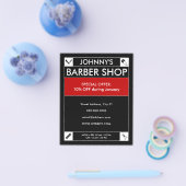 Schwarzer gerahmter Barbier Flyer (Einzeln)