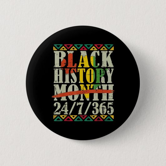 Schwarzer Geschichtsmonat 247365 Mit Afrikanischer Button (Vorderseite)