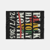 Schwarzer Geschichtsmonat 247365 Mit Afrikanischer Fleecedecke (Vorderseite (Horizontal))