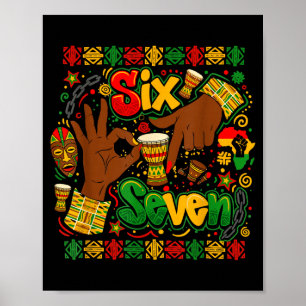 Schwarzer Geschichtsmonat 67 Six Seven Meme Afroam Poster