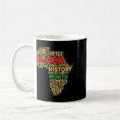 Schwarzer Geschichtsmonat Afrika Karte Kaffeetasse (Links)