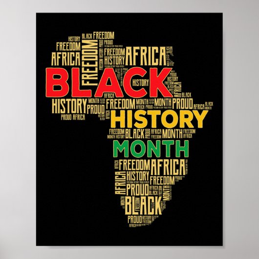 Schwarzer Geschichtsmonat Afrika-Karte Poster (Vorne)