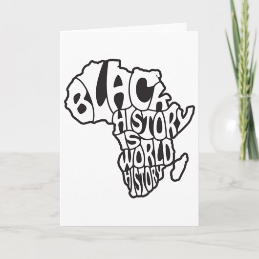 Schwarzer Geschichtsmonat Afrika-Karten-Design Bil Karte (Vorderseite)