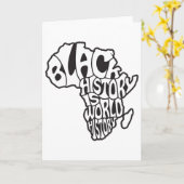 Schwarzer Geschichtsmonat Afrika-Karten-Design Bil Karte (Gelbe Blume)