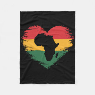 Schwarzer Geschichtsmonat Afrika Liebesherz Fleecedecke