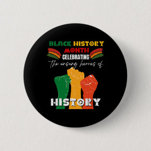 Schwarzer Geschichtsmonat Afrikanische Faust Ameri Button