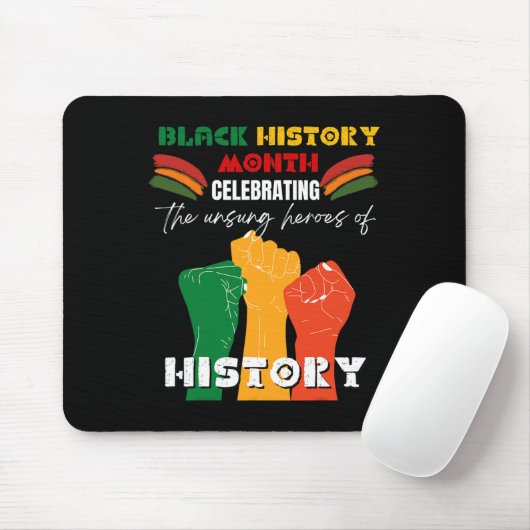 Schwarzer Geschichtsmonat Afrikanische Faust Ameri Mousepad (Mit Mouse)