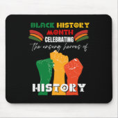 Schwarzer Geschichtsmonat Afrikanische Faust Ameri Mousepad (Vorne)