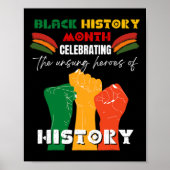 Schwarzer Geschichtsmonat Afrikanische Faust Ameri Poster (Vorne)