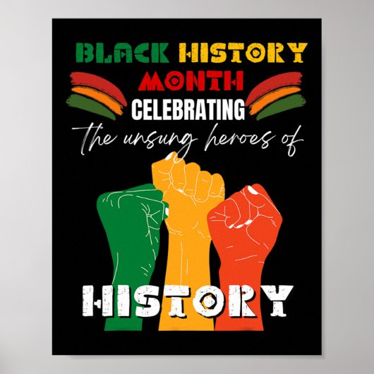 Schwarzer Geschichtsmonat Afrikanische Faust Ameri Poster (Vorne)