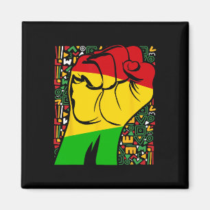 Schwarzer Geschichtsmonat Afrikanische Faust Mächt Magnet