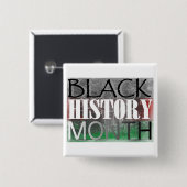 Schwarzer Geschichtsmonat (afrikanische Flagge) Button (Vorne & Hinten)