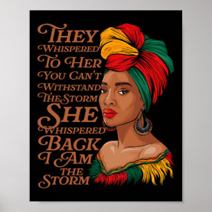 Schwarzer Geschichtsmonat Afrikanische Frau Afro S Poster
