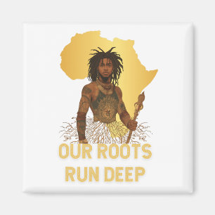 Schwarzer Geschichtsmonat Afrikanische Wurzeln lau Magnet