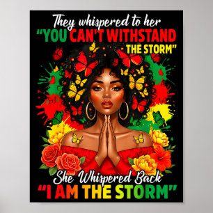 Schwarzer Geschichtsmonat Afrikanisches Mädchen Fr Poster