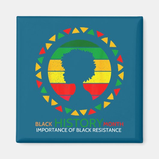 Schwarzer Geschichtsmonat Afroamerikaner Magnet (Vorne)