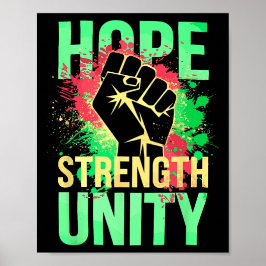 Schwarzer Geschichtsmonat Afroamerikanische Hoffnu Poster (Vorne)