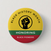 Schwarzer Geschichtsmonat Afroamerikanischer gesch Button (Vorderseite)
