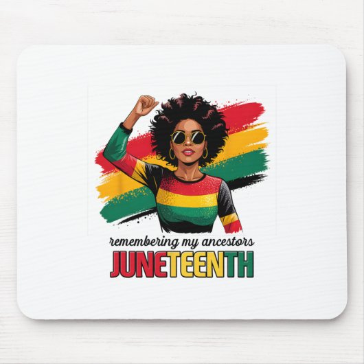 Schwarzer Geschichtsmonat Afroamerikanischer Junet Mousepad (Vorne)